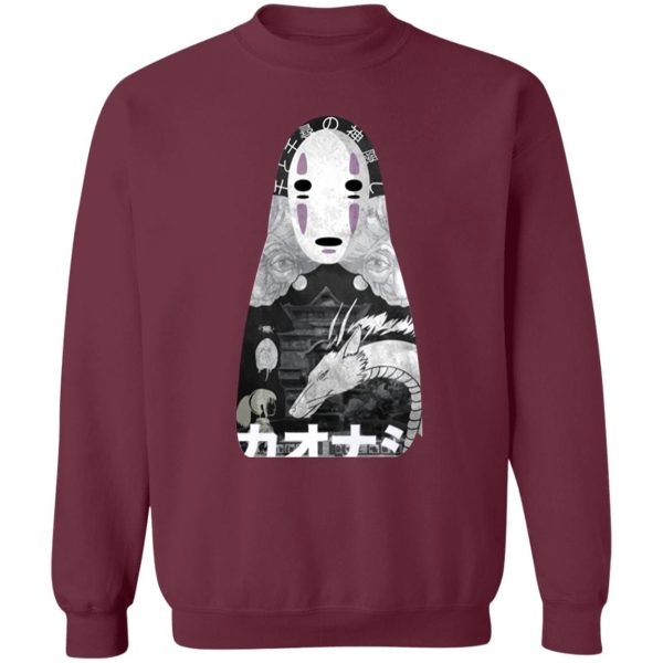 Boh Spirited Away - Spirited Away Kaonashi Cutout Black Sweatshirt-Apparel, Boh Spirited Away, kaonashi, no face, Spirited Away, Sweatshirt