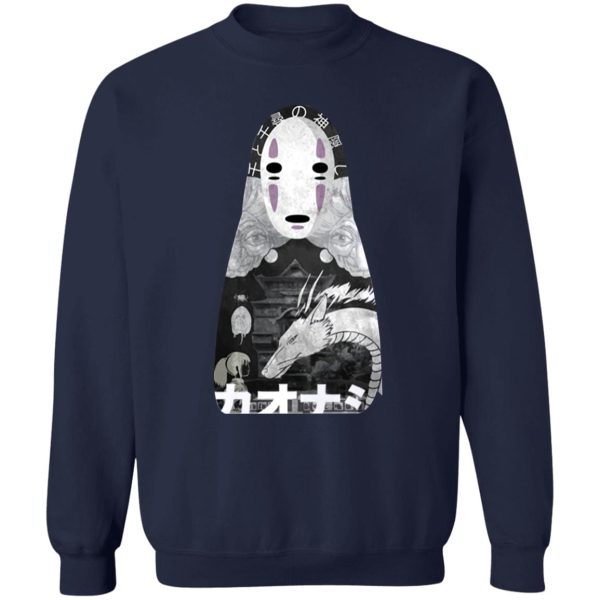 Boh Spirited Away - Spirited Away Kaonashi Cutout Black Sweatshirt-Apparel, Boh Spirited Away, kaonashi, no face, Spirited Away, Sweatshirt