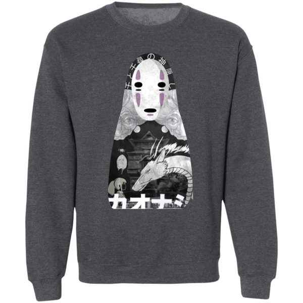 Boh Spirited Away - Spirited Away Kaonashi Cutout Black Sweatshirt-Apparel, Boh Spirited Away, kaonashi, no face, Spirited Away, Sweatshirt