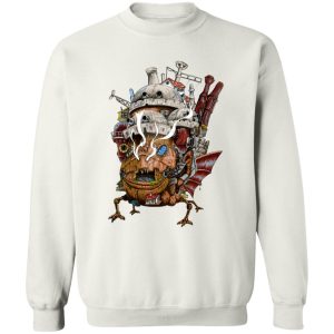 Howl's Moving Castle Piano - Howl’s Moving Castle – Smoking Sweatshirt-Apparel, Howl's Moving Castle, Howl's Moving Castle Piano, Sweatshirt