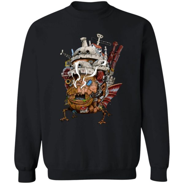 Howl's Moving Castle Piano - Howl’s Moving Castle – Smoking Sweatshirt-Apparel, Howl's Moving Castle, Howl's Moving Castle Piano, Sweatshirt