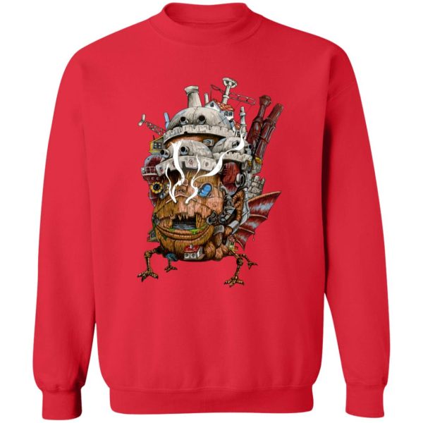 Howl's Moving Castle Piano - Howl’s Moving Castle – Smoking Sweatshirt-Apparel, Howl's Moving Castle, Howl's Moving Castle Piano, Sweatshirt