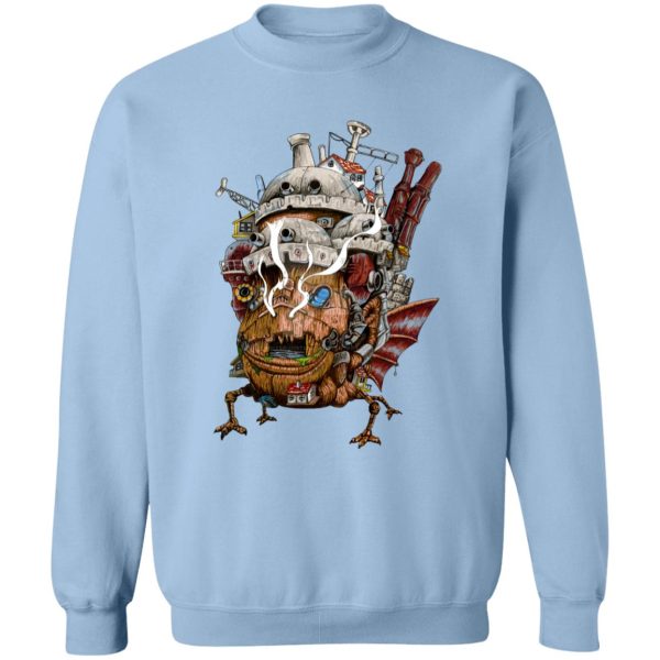 Howl's Moving Castle Piano - Howl’s Moving Castle – Smoking Sweatshirt-Apparel, Howl's Moving Castle, Howl's Moving Castle Piano, Sweatshirt