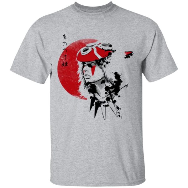 Princess Mononoke English Cast - Princess Mononoke and the Red Moon T Shirt-Apparel, princess mononoke, Princess Mononoke English Cast, Tshirt