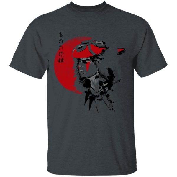 Princess Mononoke English Cast - Princess Mononoke and the Red Moon T Shirt-Apparel, princess mononoke, Princess Mononoke English Cast, Tshirt