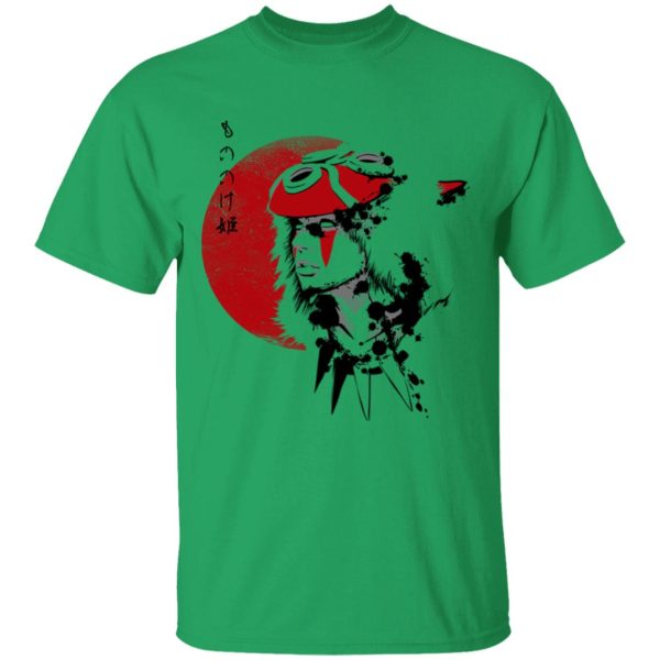 Princess Mononoke English Cast - Princess Mononoke and the Red Moon T Shirt-Apparel, princess mononoke, Princess Mononoke English Cast, Tshirt