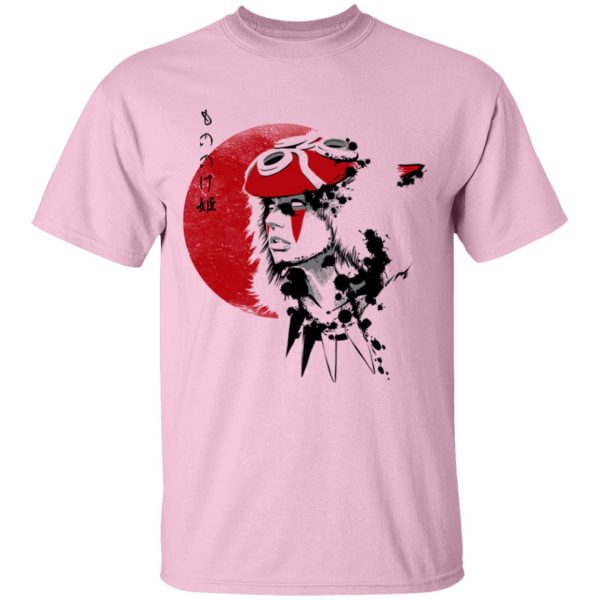 Princess Mononoke English Cast - Princess Mononoke and the Red Moon T Shirt-Apparel, princess mononoke, Princess Mononoke English Cast, Tshirt