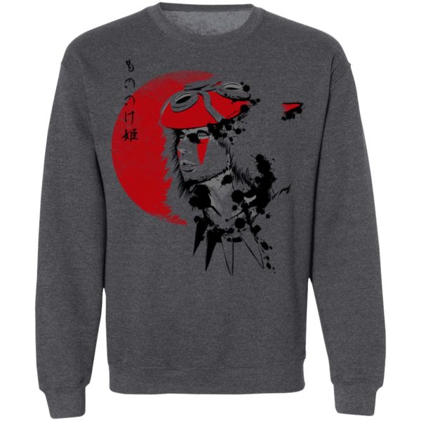 Princess Mononoke Actors - Princess Mononoke and the Red Moon Sweatshirt-Apparel, princess mononoke, Princess Mononoke Actors, Sweatshirt