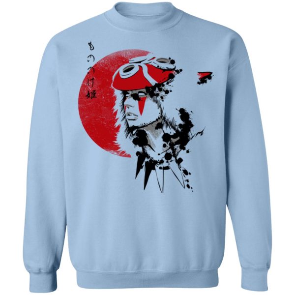 Princess Mononoke Actors - Princess Mononoke and the Red Moon Sweatshirt-Apparel, princess mononoke, Princess Mononoke Actors, Sweatshirt