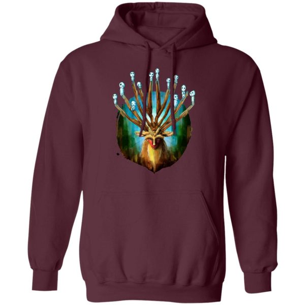 Princess Mononoke Tree Spirits - Princess Mononoke – Shishigami and The Tree Spirit Hoodie-Apparel, Hoodie, princess mononoke, Princess Mononoke Tree Spirits