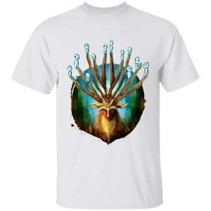 Princess Mononoke Spirits - Princess Mononoke – Shishigami and The Tree Spirit T Shirt-Apparel, princess mononoke, Princess Mononoke Spirits, Tshirt