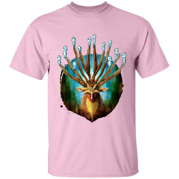 Princess Mononoke Spirits - Princess Mononoke – Shishigami and The Tree Spirit T Shirt-Apparel, princess mononoke, Princess Mononoke Spirits, Tshirt