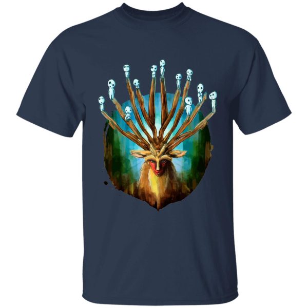 Princess Mononoke Spirits - Princess Mononoke – Shishigami and The Tree Spirit T Shirt-Apparel, princess mononoke, Princess Mononoke Spirits, Tshirt