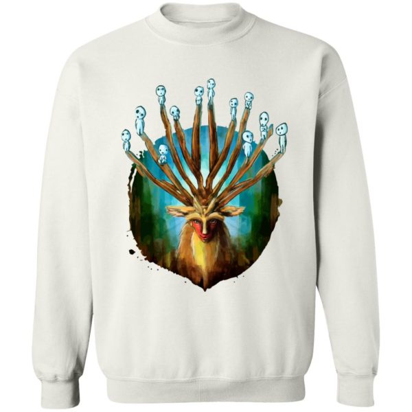 Princess Mononoke Kodama - Princess Mononoke – Shishigami and The Tree Spirit Sweatshirt-Apparel, princess mononoke, Princess Mononoke Kodama, Sweatshirt