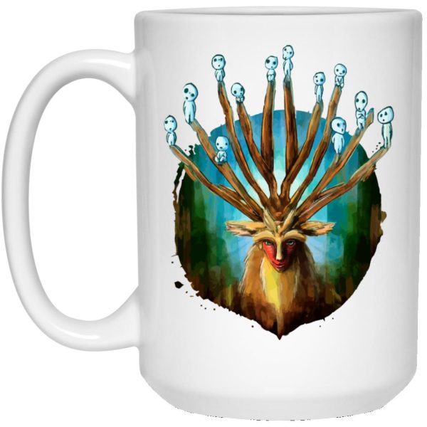 Anime Film Princess Mononoke - Princess Mononoke – Shishigami and The Tree Spirit Mug-Anime Film Princess Mononoke, Apparel, House Decor, Mug, princess mononoke