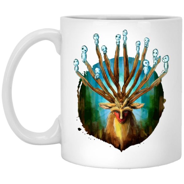 Anime Film Princess Mononoke - Princess Mononoke – Shishigami and The Tree Spirit Mug-Anime Film Princess Mononoke, Apparel, House Decor, Mug, princess mononoke