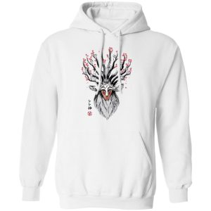 Princess Mononoke Theaters - Princess Mononoke – Shishigami and Sakura Hoodie-Apparel, Hoodie, princess mononoke, Princess Mononoke Theaters