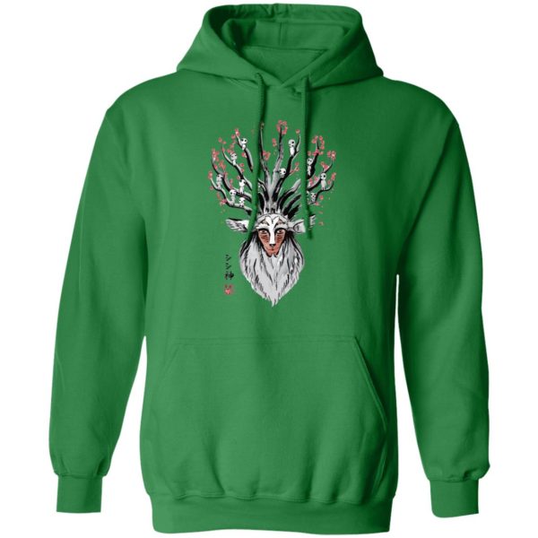 Princess Mononoke Theaters - Princess Mononoke – Shishigami and Sakura Hoodie-Apparel, Hoodie, princess mononoke, Princess Mononoke Theaters