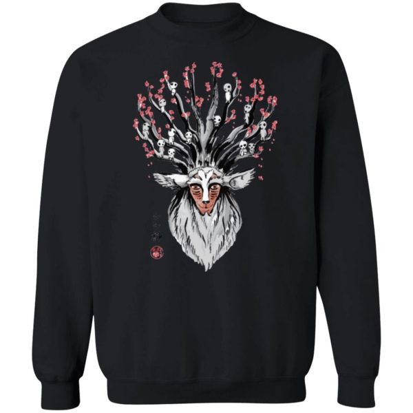 Ashitaka Princess Mononoke - Princess Mononoke – Shishigami and Sakura Sweatshirt-Apparel, Ashitaka Princess Mononoke, princess mononoke, Sweatshirt