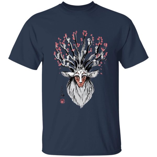 Princess Mononoke In Theaters - Princess Mononoke – Shishigami and Sakura T Shirt-Apparel, princess mononoke, Princess Mononoke In Theaters, Tshirt