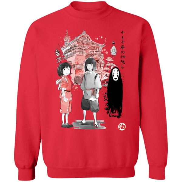 Spirited Away In Theaters - Spirited Away – Sen and Friends by the Bathhouse Sweatshirt-Apparel, Spirited Away, Spirited Away In Theaters, Sweatshirt