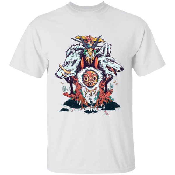 Princess Mononoke Characters - Princess Mononoke Characters T Shirt-Apparel, princess mononoke, Princess Mononoke Characters, Tshirt