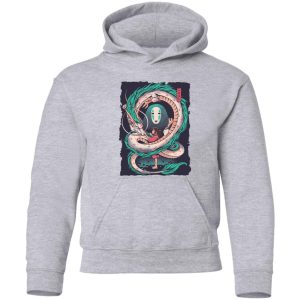 Spirited Away Bathhouse - Spirited Away – Haku Dragon with Sen and No Face Hoodie for Kid-Spirited Away Bathhouse