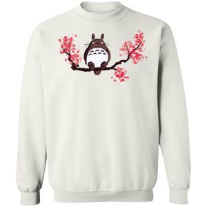 Is Totoro Forest Japan Safe - Totoro and Sakura Sweatshirt-Apparel, Is Totoro Forest Japan Safe, My Neighbor Totoro, Sweatshirt