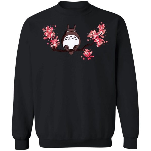 Is Totoro Forest Japan Safe - Totoro and Sakura Sweatshirt-Apparel, Is Totoro Forest Japan Safe, My Neighbor Totoro, Sweatshirt