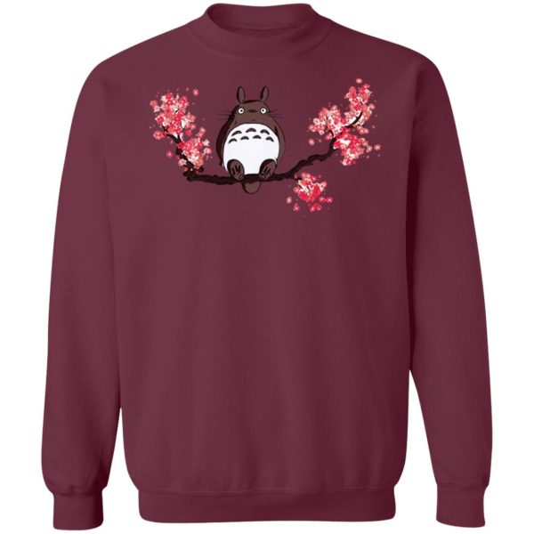 Is Totoro Forest Japan Safe - Totoro and Sakura Sweatshirt-Apparel, Is Totoro Forest Japan Safe, My Neighbor Totoro, Sweatshirt