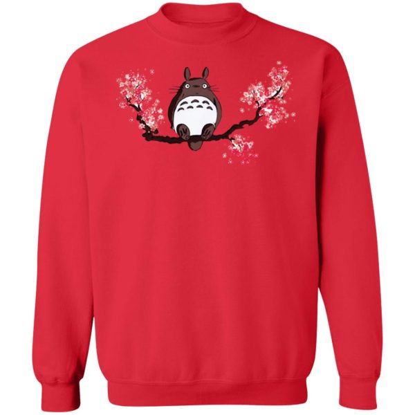 Is Totoro Forest Japan Safe - Totoro and Sakura Sweatshirt-Apparel, Is Totoro Forest Japan Safe, My Neighbor Totoro, Sweatshirt