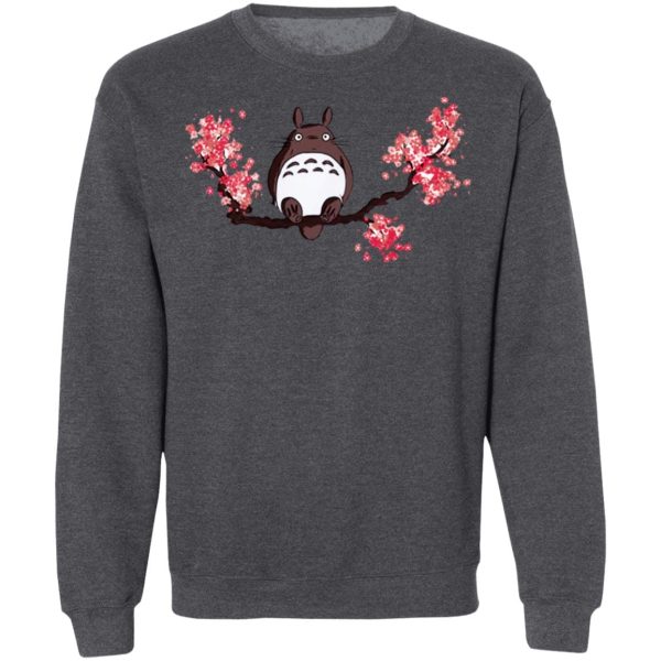 Is Totoro Forest Japan Safe - Totoro and Sakura Sweatshirt-Apparel, Is Totoro Forest Japan Safe, My Neighbor Totoro, Sweatshirt