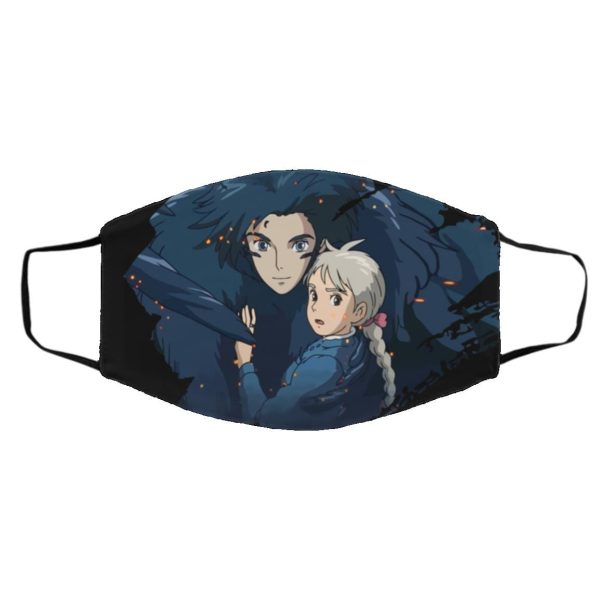 Howl From Howl's Moving Castle - Howl and Sophia Face Mask-Accessories, Face Mask, Howl From Howl's Moving Castle, Howl's Moving Castle