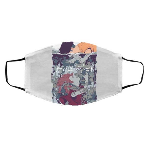 Ponyos Dad - Ponyo and Sosuke Creative Art Face Mask-Face Mask, ponyo, Ponyos Dad, Spirited Away