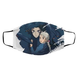 Howl From Howl's Moving Castle - Howl and Sophia Face Mask-Accessories, Face Mask, Howl From Howl's Moving Castle, Howl's Moving Castle