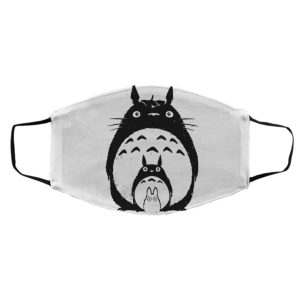 Totoro Movie Japanese - My Neighbor Totoro Black & White Face Mask-Accessories, Face Mask, My Neighbor Totoro, Totoro Movie Japanese