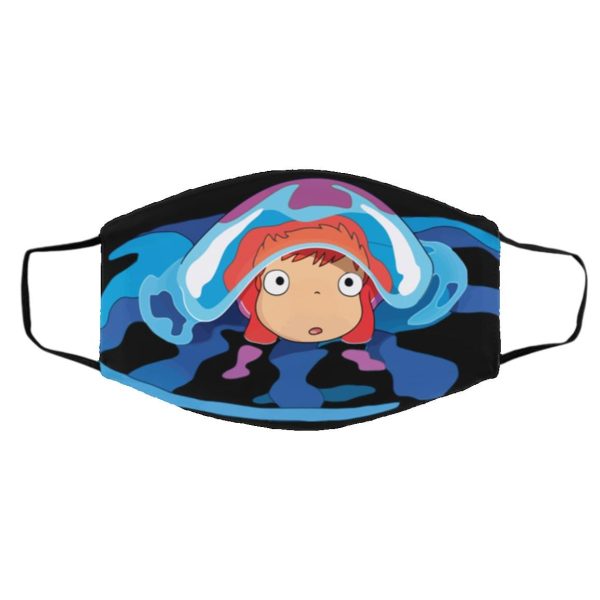 Ponyo Voice Actors - Ponyo Very First Trip Face Mask-Accessories, Face Mask, ponyo, Ponyo Voice Actors