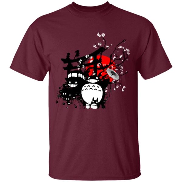 Totoro Ann Arbor - Totoro and Friends by the Red Moon T Shirt-Apparel, My Neighbor Totoro, Totoro Ann Arbor, Tshirt