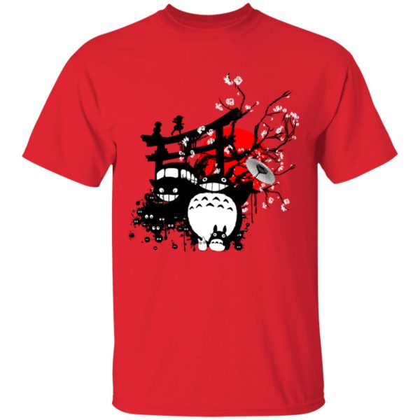 Totoro Ann Arbor - Totoro and Friends by the Red Moon T Shirt-Apparel, My Neighbor Totoro, Totoro Ann Arbor, Tshirt