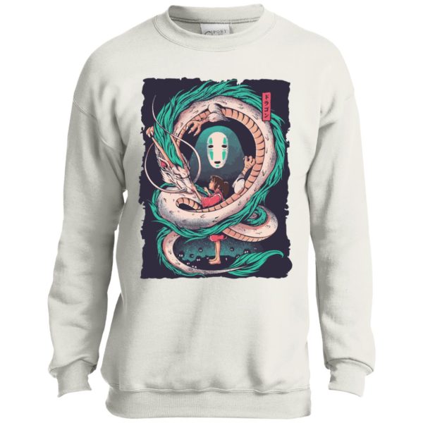 Spirited Away Haku And Chihiro - Spirited Away – Haku Dragon with Sen and No Face Sweatshirt for Kid-Spirited Away Haku And Chihiro