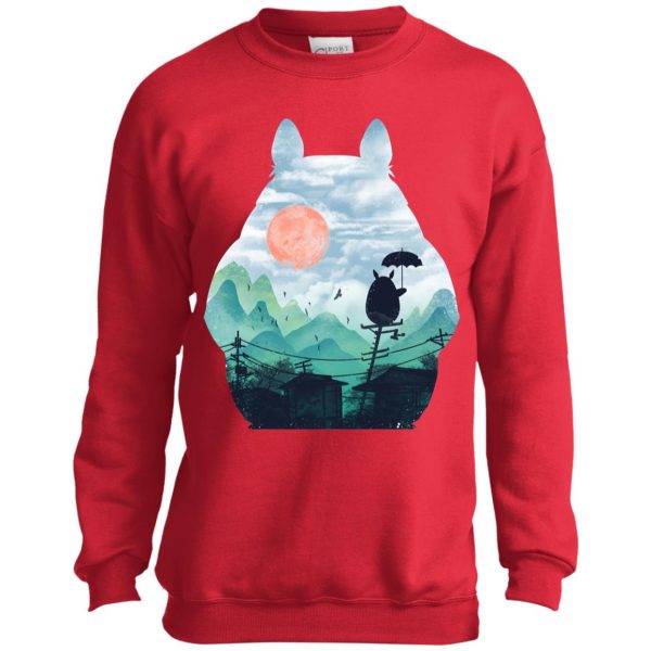 Chibi Totoro - Totoro on the Line Lanscape Sweatshirt for Kid-Chibi Totoro