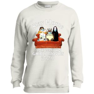 Totoro - Stay Home and Watch Ghibli Movie Sweatshirt for Kid-Totoro