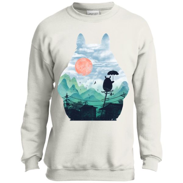 Chibi Totoro - Totoro on the Line Lanscape Sweatshirt for Kid-Chibi Totoro