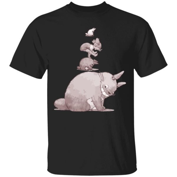 My Neighbor Totoro Film Series - Totoro – Jump over the cow playing T Shirt-Apparel, My Neighbor Totoro, My Neighbor Totoro Film Series, Tshirt