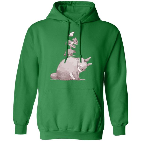 Studio Ghibli Totoro - Totoro – Jump over the cow playing Hoodie-Apparel, Hoodie, My Neighbor Totoro, Studio Ghibli Totoro