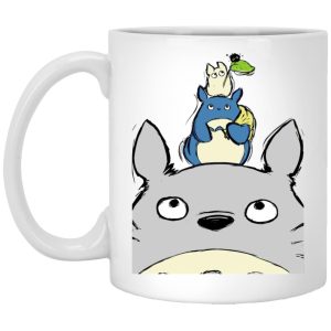 Totoro Cartoon Movie - Totoro Family Mug-Accessories, House Decor, Mug, My Neighbor Totoro, Totoro Cartoon Movie