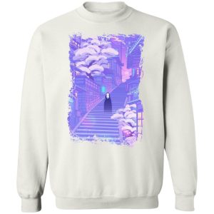 Spirited Away Haku Dragon - Spirited Away Kaonashi in the Sunset Sweatshirt-Apparel, kaonashi, Lin Spirited Away, no face, Spirited Away, Spirited Away Haku Dragon, Spirited Away Radish Spirit, Sweatshirt