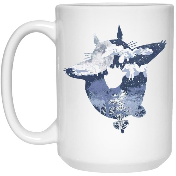 Totoro Umbrella - Totoro on the Teetotum Mug-House Decor, Mug, My Neighbor Totoro, Totoro Umbrella