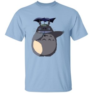 Totoro - My Neighbor Totoro With Umbrella T Shirt-Apparel, My Neighbor Totoro, Totoro, Tshirt