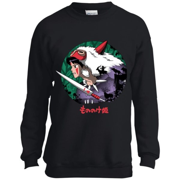 Princess Mononoke Mononoke Hime - Princess Mononoke’s Journey Sweatshirt for Kid-Princess Mononoke Mononoke Hime